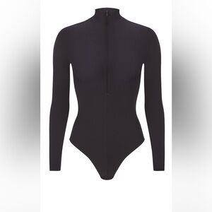 SKIMS Black Long Sleeve Bodysuit